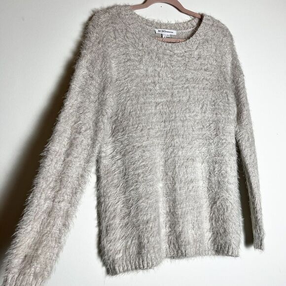 BCBGeneration Ivory Tan Soft Cozy Pullover Sweater Sz S - Picture 2 of 9